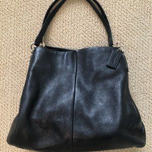 Black Coach leather purse